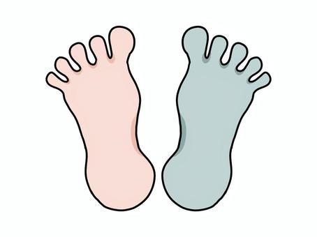 両足（冷え） 足,両足,冷え,左右,健康,体のイラスト素材