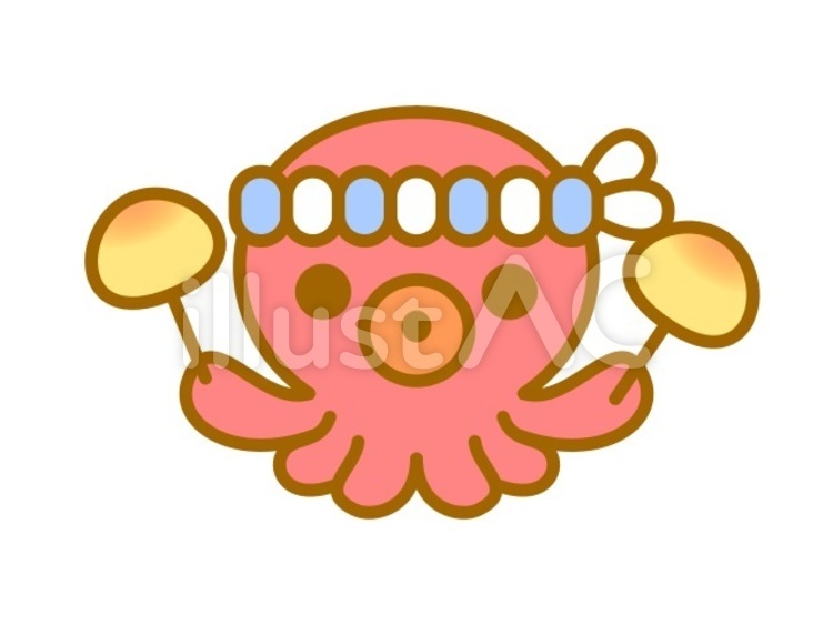 タコと明石焼き　赤 タコ,明石焼き,食べ物のイラスト素材