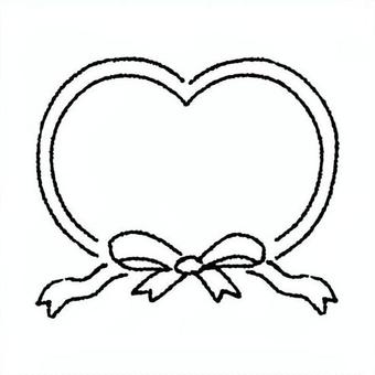 手描きのリボンのフレーム17 手描きのリボンのフレーム17 フレーム,リボン,ハート,枠,飾り枠,アイコン,見出し,タイトル,装飾,アイキャッチのイラスト素材