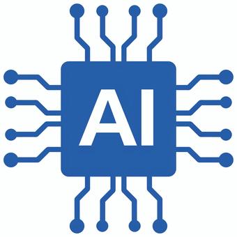 AIイメージ ai,半導体,人工知能,知能,基盤,チップ,icチップ,cpu,コンピューター,シンプルのイラスト素材