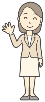  カジュアルスーツ女性-260-全身