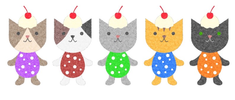 ソーダキャット 猫,クリームソーダ,ソーダフロート,アイスクリーム,さくらんぼ,暑中見舞い,かわいい,夏のイラスト素材
