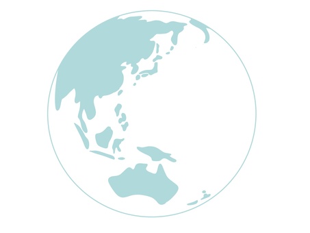 水色の地球 地球,環境,地球儀,世界,世界地図,球体,エコ,外国,海,陸のイラスト素材