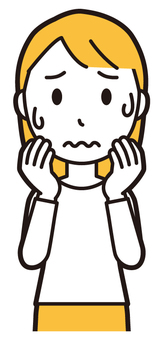  ロングヘア女性(黄)-170-バスト