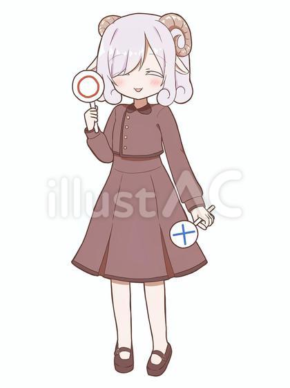 ヒツジの女の子_まる