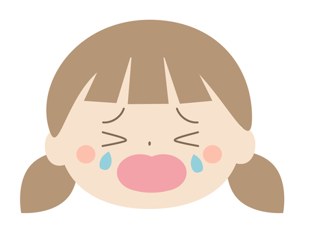 女の子の表情 泣く