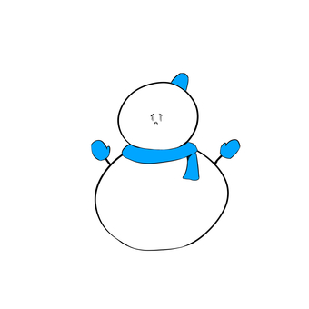 泣き顔の雪だるま 泣き顔の雪だるま 雪だるま,冬,シンプル,泣き顔,表情のイラスト素材