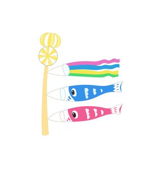 Illustration, carp streamer, children's day, boys' festival, 