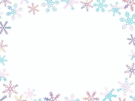 雪の結晶フレーム/白 雪の結晶フレーム/白 ポップ,雪の結晶,背景,パターン,xmas,christmas,雪マーク,パステルカラー,水彩風,ペールトーンのイラスト素材