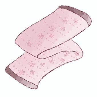 フェイスタオル フェイスタオル,体拭き,布,水彩,鉛筆のイラスト素材