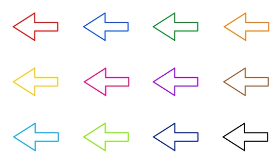 Illustration, Illustration, arrow, set, white background,