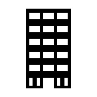 シンプルなオフィスビルのシルエット