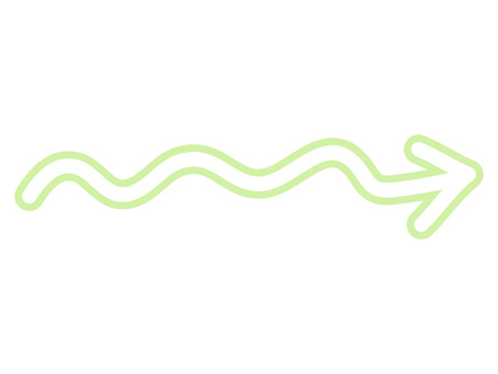 不確実な流れ・不安定な方向・蛇行矢印 矢印,波,アイコン,グニャグニャ,横,蛇行,ウェーブ,曲線,動き,不安定のイラスト素材