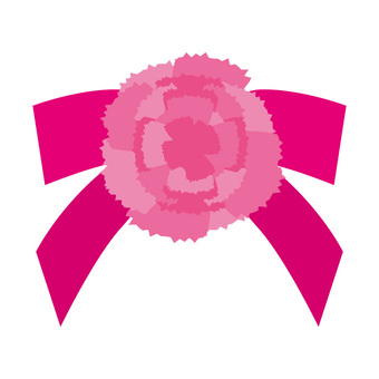 Carnation ribbon (pink), , JPG, PNG and EPS