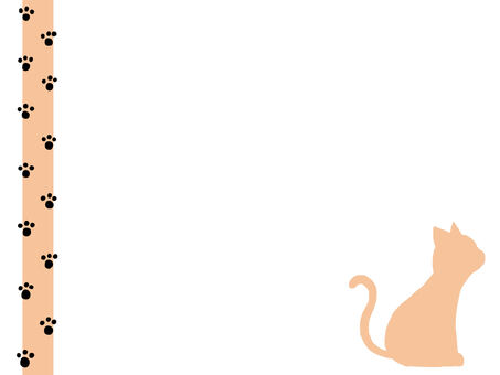 Cats and footprints Orange, JPG and PNG Cats and footprints Orange, , JPG and PNG