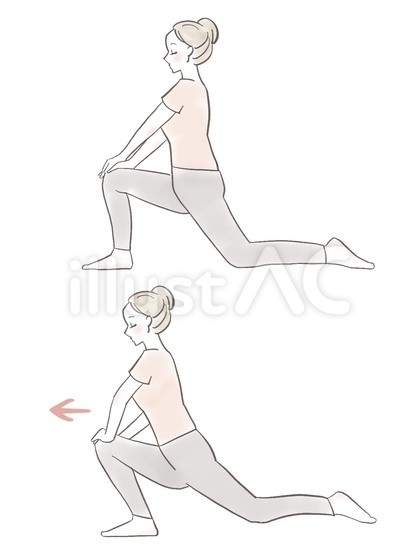 腸腰筋・骨盤のストレッチ 膝立ち