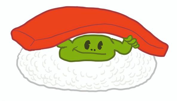 Wasabi Peeking from Sushi, Wasabi Peeking from Sushi, sushi, toro, purpose,