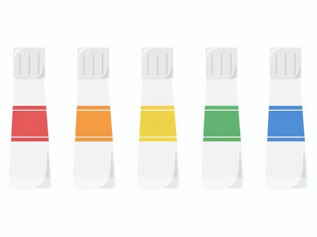 絵の具5色セット 絵の具5色セット 絵の具,セット,5色,チューブ,小学校,学校,幼稚園,子ども,子供,かわいいのイラスト素材