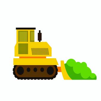 乗り物 007 乗り物 007 ブルドーザー,工事車両,建設,作業車,乗り物,工事,土木,イラスト,重機,黄色のイラスト素材