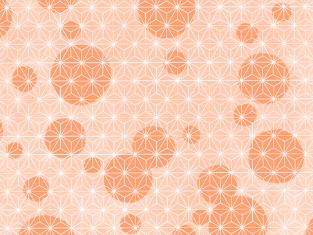 おしゃれなドット付きオレンジの麻の葉模様 おしゃれなドット付きオレンジの麻の葉模様 麻の葉,和柄,江戸,和風,年賀,大正,江戸時代,バックグラウンド,素材,オレンジのイラスト素材