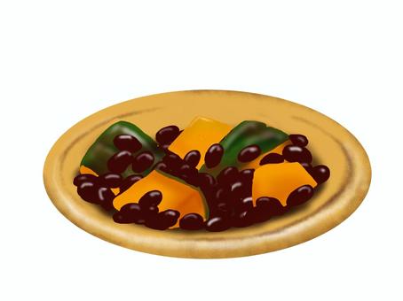 かぼちゃのいとこ煮 いとこ煮,かぼちゃ,冬至,小豆,和食,伝統料理,食べ物のイラスト素材