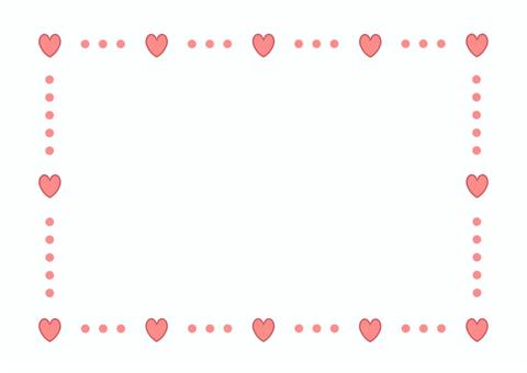 ハートのドットフレーム(赤) ハートのドットフレーム(赤) フレーム,枠,飾り枠,ハート,バレンタインデー,母の日,誕生日,かわいい,恋愛,告白のイラスト素材