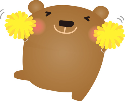 Illustration, bear, pompon, support, 