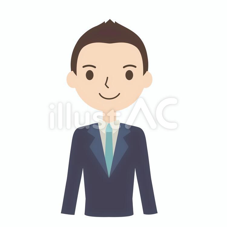 スーツの男性1 スーツ,男性,会社員のイラスト素材