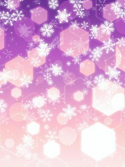 Glitter background with purple hexagons and snowflakes, glitter, snow, crystal, JPG