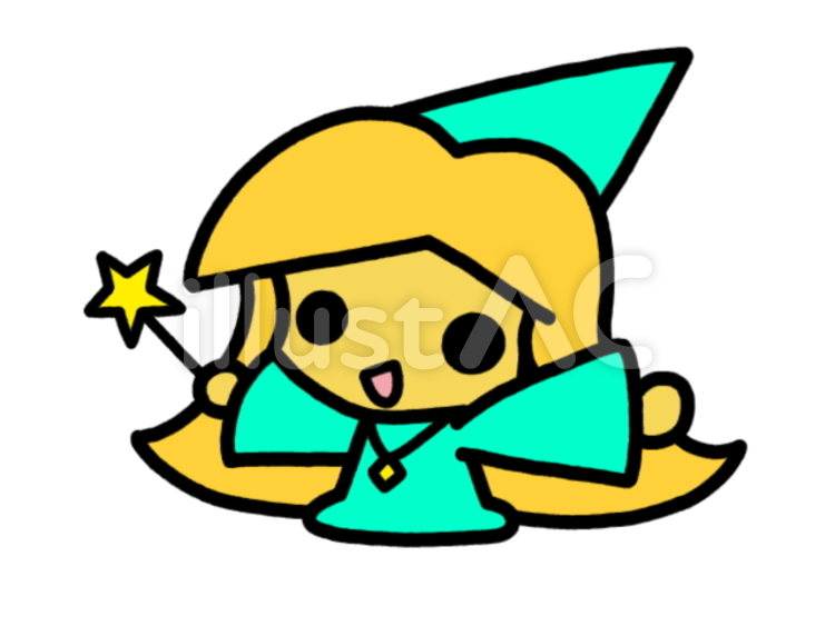 魔法使い　水色 魔法使い,魔法,女神のイラスト素材