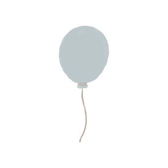 風船（青） 風船,バルーン,水彩,手描き,くすみカラーのイラスト素材