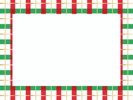 クリスマス　チェックフレーム　パターン