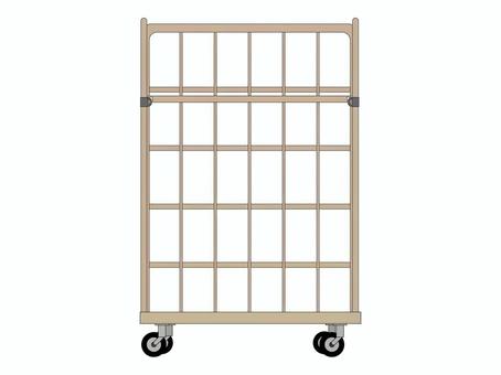 背の高い台車 台車,袖台車,カゴ台車,カート,運搬車,運搬,流通,荷物,運ぶのイラスト素材