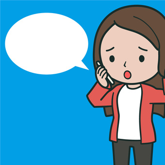 通話する人 スマホ,通話,困惑,クレーム,ストレス,驚愕,びっくり,焦り,ミス,女性のイラスト素材