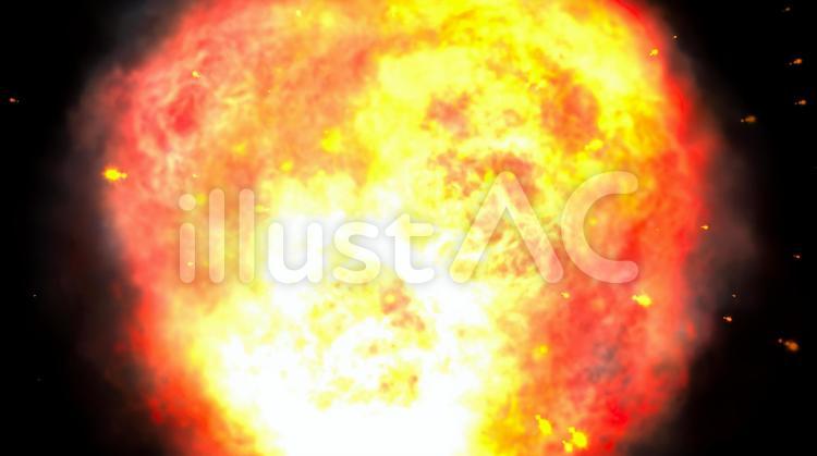 リアルな爆発のエフェクト 爆発,背景,エフェクトのイラスト素材