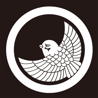 家紋 雀 家紋 雀 家紋,紋,紋章,雀,動物紋,文様,紋様,家系,血すじ,血統のイラスト素材