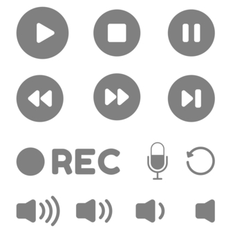 Illustration, video, playback, stop, 