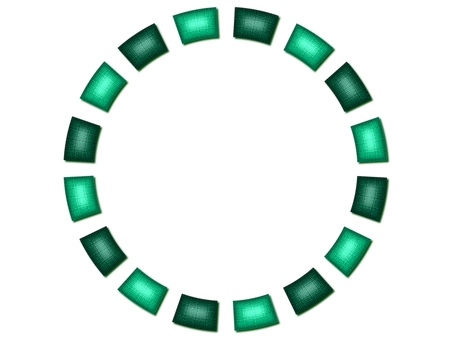 三崩し模様のフレ−ム　円　緑 三崩し模様,フレ−ム,ポストカード,メッセージカード,飾り枠,あしらい,柄,パターン,背景なし,和風のイラスト素材