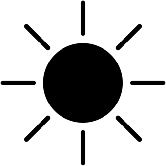 太陽アイコン黒