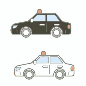 警察署の覆面パトカーのアイコン 警察署,覆面パトカー,赤色灯,緊急車両,警察,覆面,パトカー,アイコン,イラストのイラスト素材