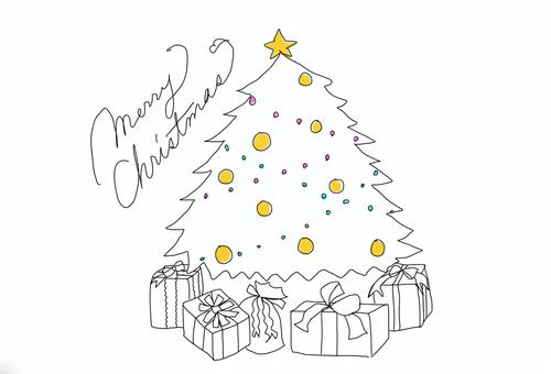 クリスマスツリーとプレゼント クリスマス,プレゼント,冬のイラスト素材