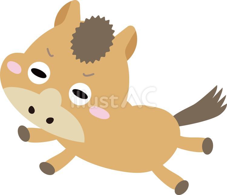 走る馬のイラスト（干支・午年・十二支） 馬,午年,十二支のイラスト素材