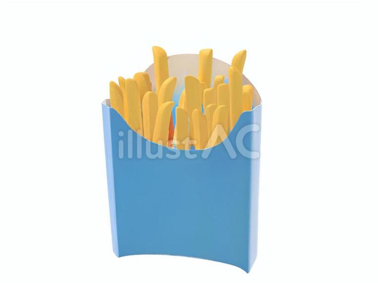 ファーストフード移動販売のフライドポテト フライドポテト,ポテト,軽食のイラスト素材