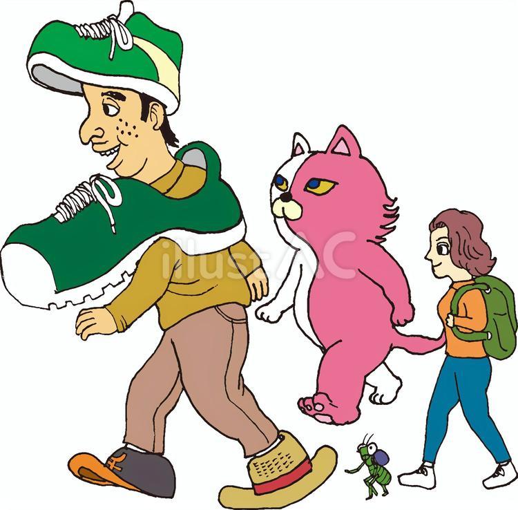 謎の登山集団 ユーモア,猫,登山のイラスト素材