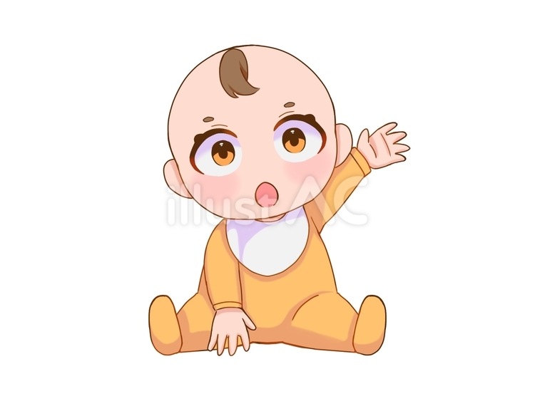 女の子の赤ちゃん５ 人物,人,女の子のイラスト素材