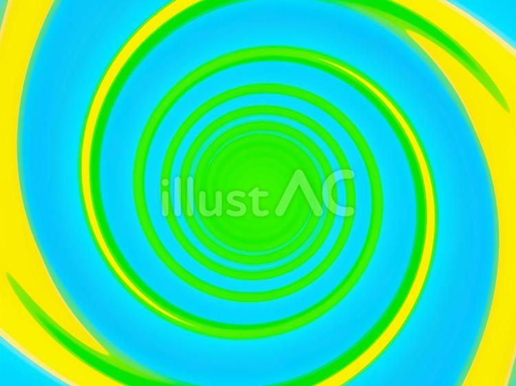 イエローと青緑色の渦巻模様の壁紙素材画像 背景,壁紙,渦巻き模様のイラスト素材