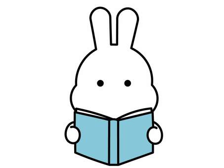 Illustration, rabbit, reading, this, 