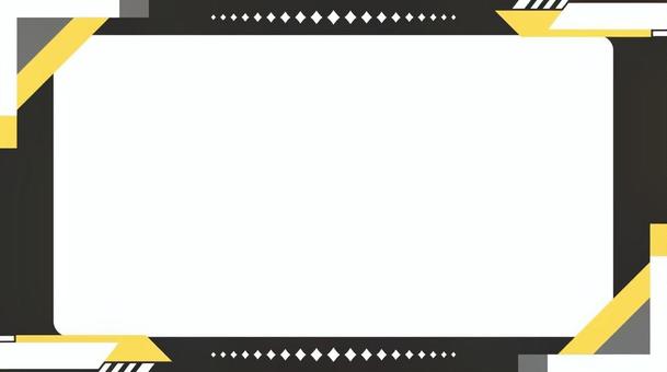 黒と黄色　サムネイル　幾何学 幾何学,黒,モダン,黄色,模様,図形,サムネ,サムネイル,背景,ポスターのイラスト素材