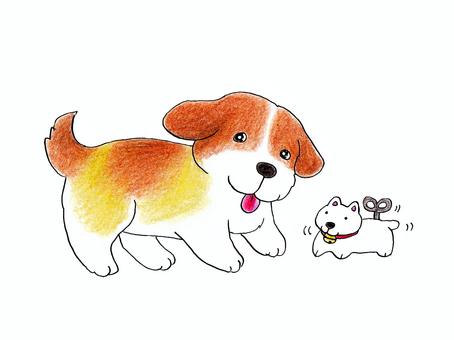 Illustration, dog, puppy, tiny, 