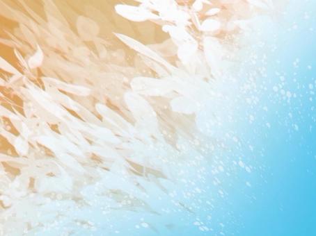 彩花の庭-アクアブラウン04 アクアブルー,ブラウン,ブルー,光,柔らかい,透明感,花びら,抽象,癒し,グラデーションのイラスト素材